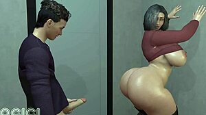 Desires VAM features sexy milf cheating with huge ass tease in 3D animation