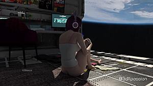 Cute Catgirl Cowgirl Assfucking On Space Station