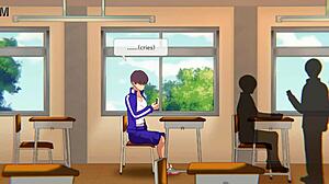 cute college lady feels intense pleasure having sex with man in 7 days girlfriend hentai game.