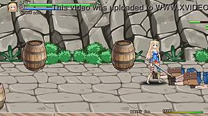 Pretty princess interacts with soldiers in ailice hentai action game