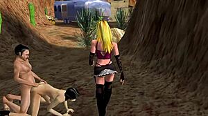 Eighteen: access to the church featuring lula in 3d anime