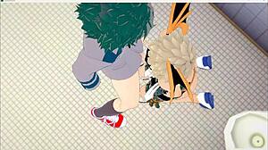 Bakugou Deku Kaminari Shoto Orgy In Toilet With Cum On Face Creampie Assfucking