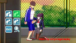 cute college lady feels intense pleasure having sex with man in 7 days girlfriend hentai game.