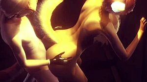 Furry yaoi hints at fox and boy intense alley encounter