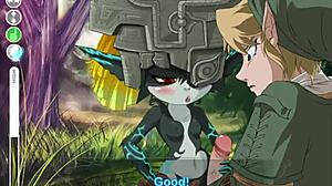 Watch Midna get fucked in the ass in this Zelda hentai game!