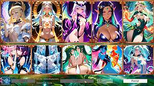 Battle Babes Hentai Game Slideshow: 10 Hot Fantasy Girls with Elara and Seraphina.