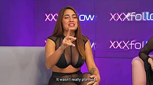 in this interview, busty paula rojas felt so aroused she ended up getting fucked hard by the interviewer