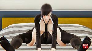 Chainsaw Man: Kobeni Rides Dick In Hentai