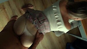 I was turned on by my stepsisters short skirt and i shared my dick with her