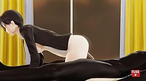 Chainsaw Man: Kobeni Rides Dick In Hentai