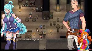 in this konosuba hentai game, the goddess corrupts our horny world with big tits and sexy outfits