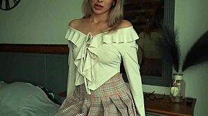 I was turned on by my stepsisters short skirt and i shared my dick with her