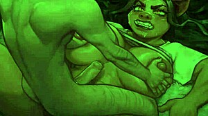 Pig princess caught by girlfriend's dad in hentai game