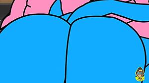 Richard and Nicole Watterson engage in intense fucking, with his big cock exploring her pussy in a hardcore anime scene, leading to licking and muff diving before the final climax.