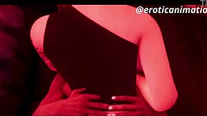 Is the Black Guy Eating the Hot Redhead in the Club? 3D Porn Erotic Scene