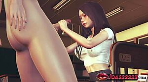 Shy anime girl 3d hentai pov blowjob big dick deepthroat gagging facial cumshot cute face