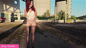 Jeny Smith Gets Caught Naked in Public and Locked Out!