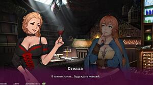 Rich milf seduces young virgin in hentai game animation