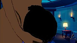 Seks animacija s črno ebony cunilingus in lizanjem