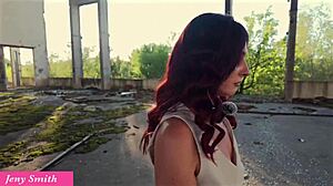 Jeny Smith Gets Caught Naked in Public and Locked Out!