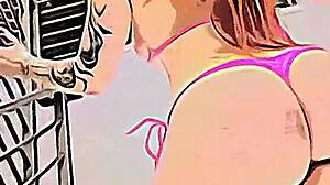 I admire this powerful redhead in the cartoon series