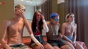 Orgia totală doar cu tineri și tinere de 18 ani complet pe xvideos red