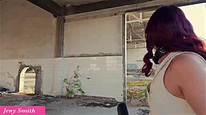 Jeny Smith Gets Caught Naked in Public and Locked Out!