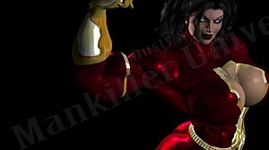 Triplet Lily Threat And Muscular Babe In 3D Cartoon Seduction