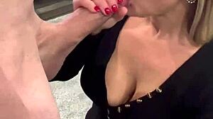 wife sucks bull's huge cock 😈