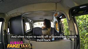 Female fake taxi fitness babe stretches pussy wide