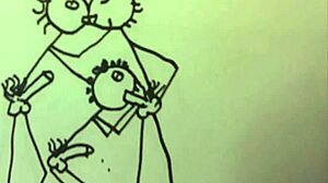 Young Fit Man Blows Two Guys In Stickman Animation