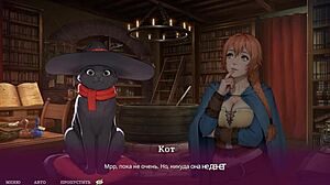 Rich milf seduces young virgin in hentai game animation