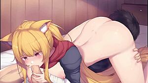 Intense blowjob action in Hentai Game CG 7!