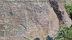 pov wild encounter in public on the beach with oral and lesbian