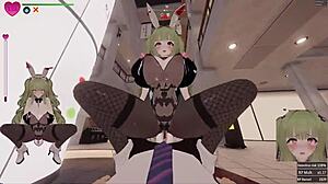 hentai game 3d secrets of exposure green hair bunny girl in mall