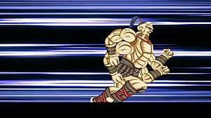 Kitana hot ninja belly punched in wrestle