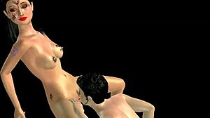 I animated a Japanese man licking an Indian bhabhi's pussy