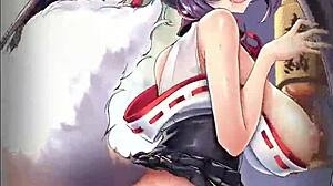 ジゼルの巨乳が激しいアクションで支配する