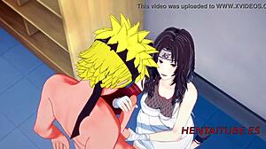 naruto hentai 3d - kurenai blowjob and handjob to naruto and he cums in her mouth