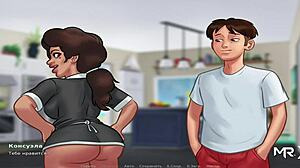 Summertime Saga Maid Dances and Shakes Her Ass Wildly!