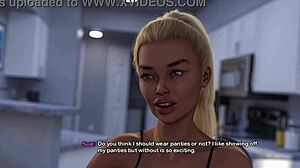 My Bimbo Dream 14 - Hot Blonde Bimbo Milf With Fake Tits Loves To Give Her 18 Year Old Stepson A Boobjob And Gets A Massive Facial