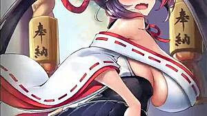 ジゼルの巨乳が激しいアクションで支配する