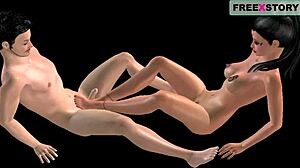 An Animated Porn Video Of An Indian Bhabhi Giving Footjob To A Japanese Man In Two Different Positions