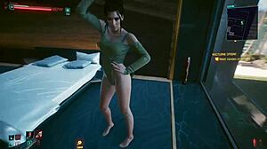 Lesbian Valerie and Panam Palmer Dance and Fuck in Night City