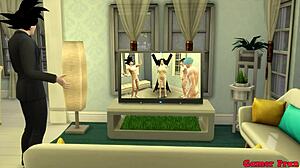 Why does goku watch his wife milk get anal from sons?