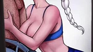 Elsa from Frozen takes a massive monster cock fucking in this wild game scene.