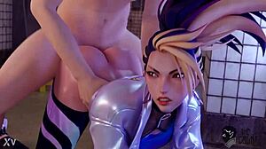akali kda anal fuck in the public toilet league of legends porn?