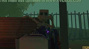 Horny Slut Fucks Skeleton In POV Encounter With Intense Action And Dark Fantasy Elements