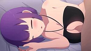 rubbing on the wet pussy in hentai animation