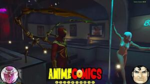 Spider man encounters the prostitute in the city